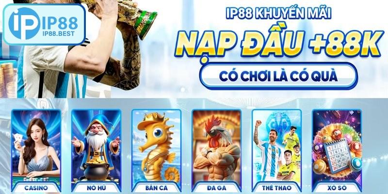 Khi đăng nhập IP88 anh em có cơ hội trải nghiệm hàng trăm game đẳng cấp